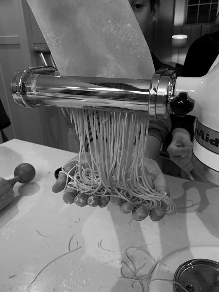 making fresh spaghetti