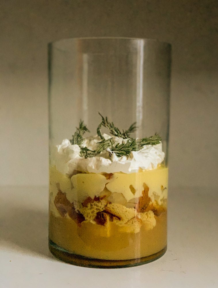 Trifle in a flower vase