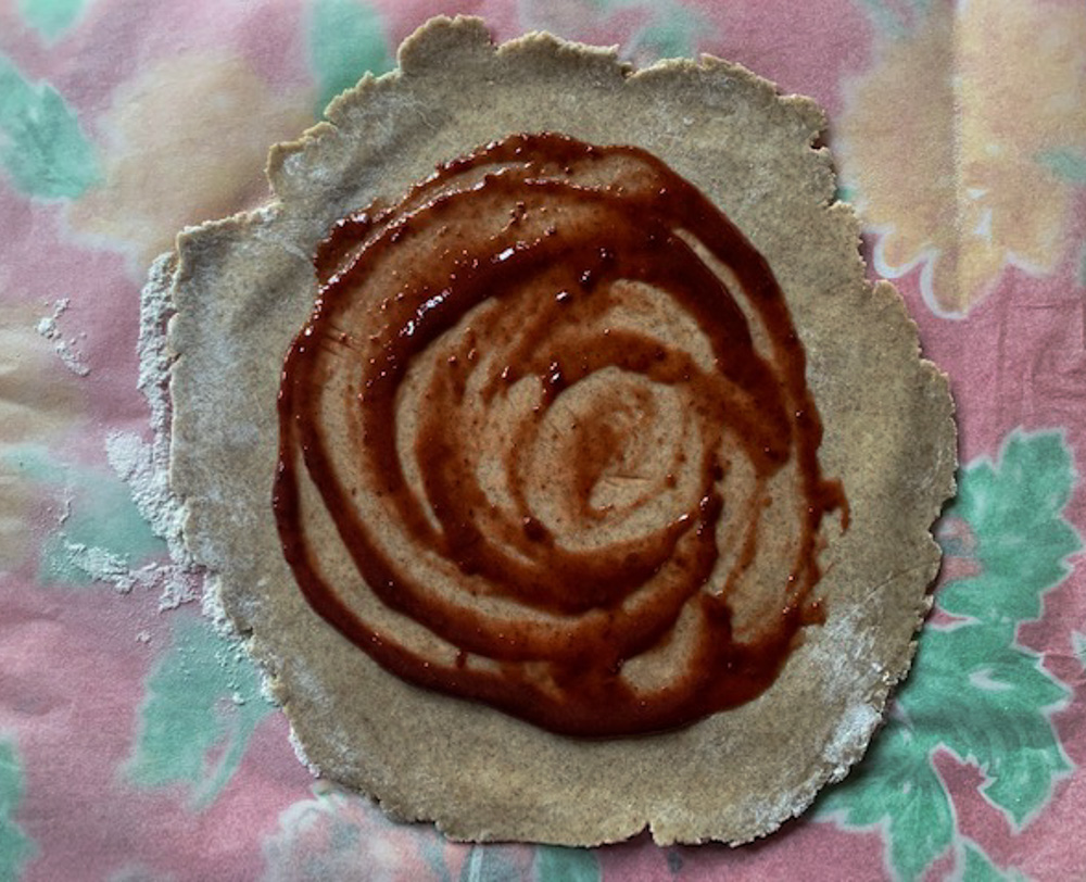 plum butter on pastry